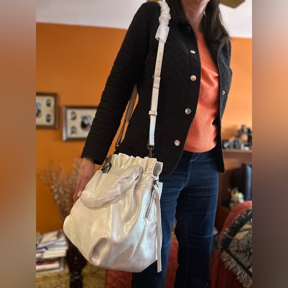 Aimee Kestenberg Cooper Leather Convertible Shoulder Bag - Hologram Snake - Picture 13 of 17